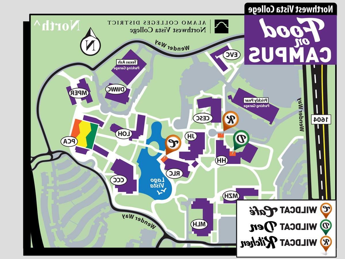 Map of Food on Campus Locations